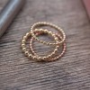 Solid Gold Beads Wedding Ring , Bubbles - Mie foto - 