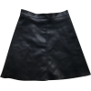 Solid color leather skirt A short skirt - Skirts - $25.99 