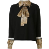 Sonia Rykiel: Black & Leopard Sweater - Pullover - 
