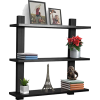 Sorbus Floating Shelf - Asymmetric Square Wall Shelf, Decorative Hanging Display for Trophy, Photo Frames, Collectibles, and Much More, Set of 3 (3-Tier - Black) - Namještaj - $28.99  ~ 184,16kn