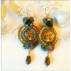 Soutache Earrings with authentic (stamp  - Ohrringe - 