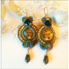 Soutache Earrings with authentic (stamp  - イヤリング - 