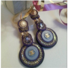 Soutache earrings, authentic (stamp back - Background - 
