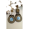 Soutache earrings made of authentic butt - Earrings - 