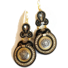 Soutache earrings made of authentic butt - Uhani - 