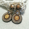 Soutache earrings with gilded authentic  - Sfondo - 