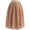 Spinning Circle A-Line Midi Skirt in Tan - Gonne - 40.00€ 