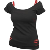 Spiral Black and Red Top  - Shirts - $29.08 