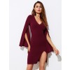 Split Form Fitting Dress - Kleider - $16.00  ~ 13.74€