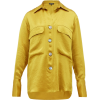 Spread collar hammered-satin blouse £608 - Camisas manga larga - 