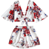 Spring in Tokyo Floral Top and Shorts  - Shirts - $26.00 