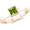 Square Green Peridot Ring - 戒指 - $319.00  ~ ¥2,137.41