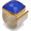 Square Blue Agate Open Ring - Obroči - 
