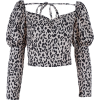 Square Collar Short Slim Strap Puff Slee - Long sleeves shirts - $25.99 