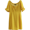 Square Print Short Sleeve Tie Dress - Haljine - $27.99  ~ 177,81kn
