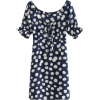 Square Print Short Sleeve Tie Dress - Haljine - $27.99  ~ 177,81kn