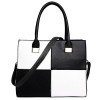 Square check blackwhite tote handbag - Kleine Taschen - 