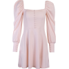 Square collar dress fashion wild button - Dresses - $26.99 