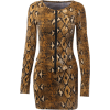 Square collar long sleeve snake pattern - Dresses - $25.99 