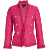 St. John Poppy Textured Fringe Wool-Blen - Куртки и пальто - 