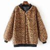 Stand Collar Zipper Leopard Jacket Stand - Jaquetas e casacos - $45.99  ~ 39.50€