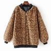 Stand Collar Zipper Leopard Jacket Stand - Jacket - coats - $45.99  ~ £34.95