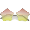 Star Shaped Rimless Sunglasses  - サングラス - 