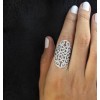 Statement Diamond Ring, Wide Lace Diamon - Mie foto - 