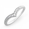 Sterling Silver Round Diamond Fashion Ring (1/10 cttw) - Pierścionki - $49.00  ~ 42.09€