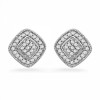 Sterling Silver Round Diamond Square Fashion Earring (0.20 CTTW) - Naušnice - $69.50  ~ 441,50kn
