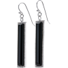 Sterling Silver Black Agate & White Topa - Earrings - $399.99 
