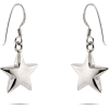 Sterling Silver Star Dangle Earrings - Earrings - 
