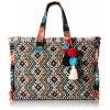 Steve Madden Womens Keegs Multi Colored Beaded Embroidered Tote Handbag - Hand bag - $64.99 