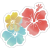 Sticker Flowers - イラスト - 