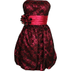 Strapless Lace Overlay Satin Bubble Prom Dress Black-Fuchsia - Haljine - $99.99  ~ 635,19kn