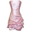 Strapless Satin Bubble Dress Prom Formal Holiday Party Cocktail Gown Bridesmaid Pink - Dresses - $62.99 