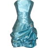 Strapless Satin Bubble Dress Prom Formal Holiday Party Cocktail Gown Bridesmaid Turquoise - Dresses - $62.99  ~ £47.87