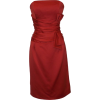 Strapless Satin Sheath Dress Formal Prom Bridesmaid Holiday Party Cocktail Gown Cinnamon - Dresses - $57.99 