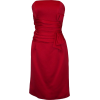 Strapless Satin Sheath Dress Formal Prom Bridesmaid Holiday Party Cocktail Gown Red - Dresses - $57.99 