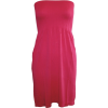 Strapless Seamless Fushia Color Smocking Tube Dress - Dresses - $8.99 