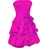 Strapless Taffeta Bubble Dress with Pull-Ups Formal Gown Prom Dress Fuchsia - Dresses - $66.99 