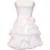 Strapless Taffeta Bubble Dress with Pull-Ups Formal Gown Prom Dress White - Vestiti - $66.99  ~ 57.54€