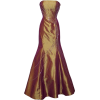 Strapless Taffeta Crystal Twist Mermaid Gown Formal Prom Dress Copper - Dresses - $79.99 