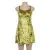 Strapless halter velvet dress - Dresses - $25.99 