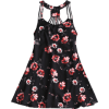 Strappy Back Floral Mini Dress - sukienki - 