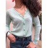 Street shot loose pit thin sweater simple temperament long sleeve sun cardigan - 半袖シャツ・ブラウス - $28.99  ~ ¥3,263