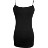 Stretch Cotton Camisole Tank Top Junior Plus Size Black - Топ - $12.99  ~ 11.16€