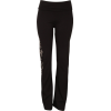 Stretch Cotton Yoga Pants Rhinestone Cross Design Black - Pants - $34.99 