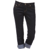 Stretch Denim Capri Jeans 2 Button Flap Pocket Junior Plus Size - Traperice - $39.99  ~ 34.35€