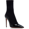 Stretch knit patent leather ankle boot - Boots - 